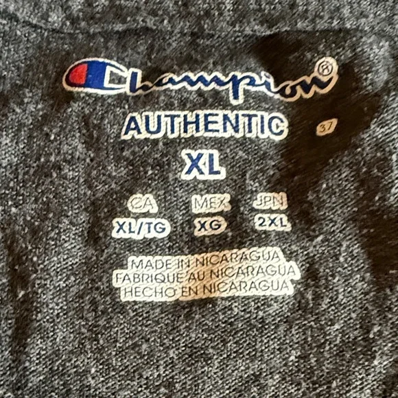 Champion Charcoal Tee with Yellow NAU Lettering - Picture 2 of 7